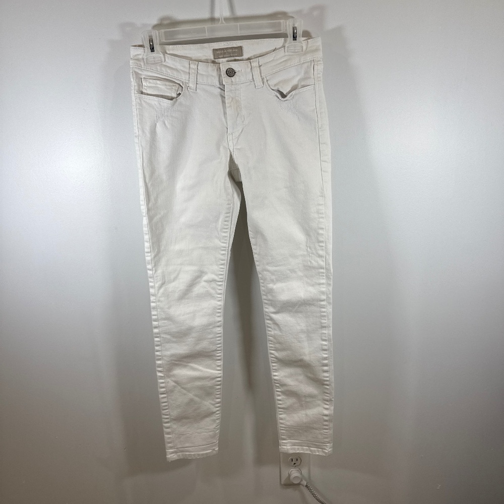 Banana republic women’s skinny fit white jeans